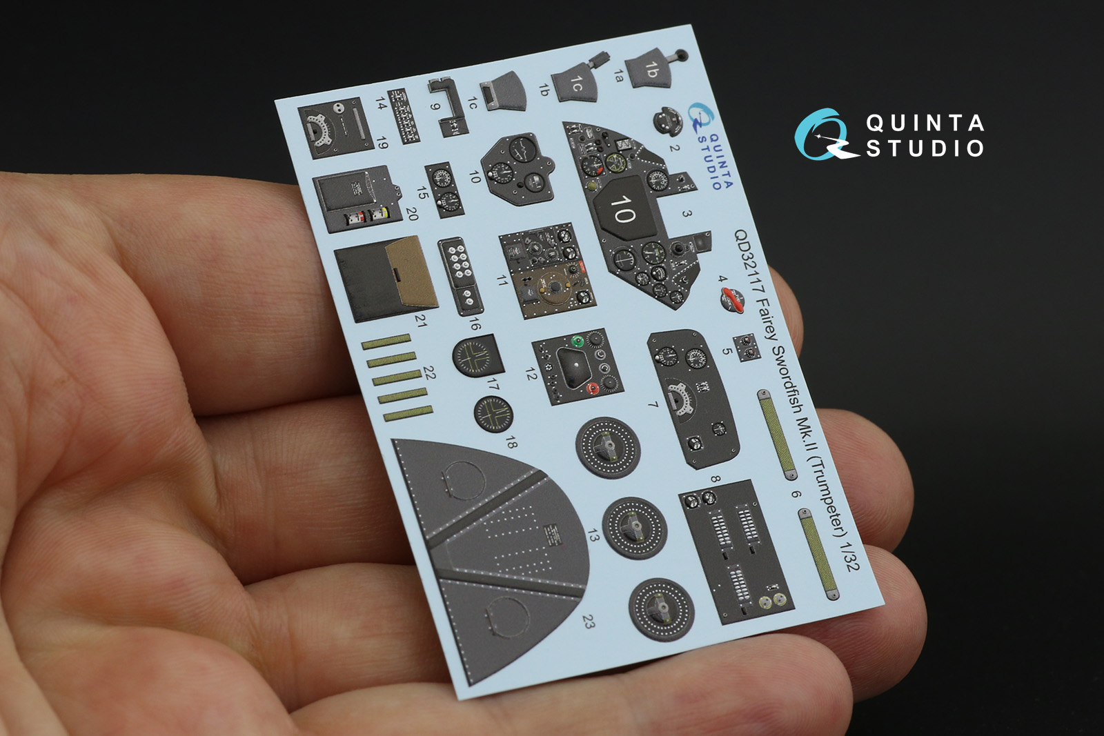 QD32117 3D Декаль интерьера Fairey Swordfish Mk.II (Trumpeter)