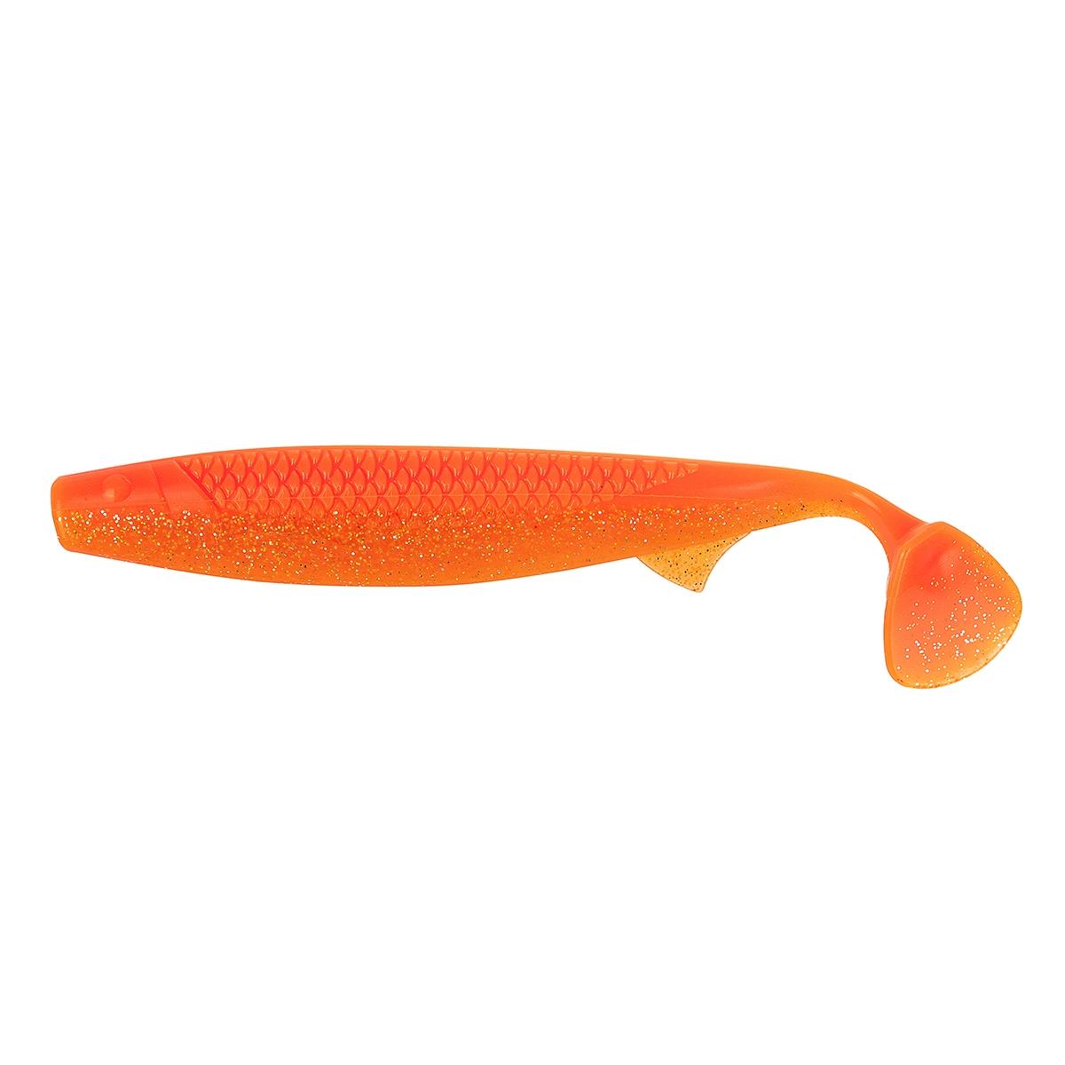 Виброхвост несъедоб. Pike King 6.3''/16 см Orange & Sparkles 25шт. (HS-37-022-N) Helios( цена указана за упаковку, в количестве 25шт.)