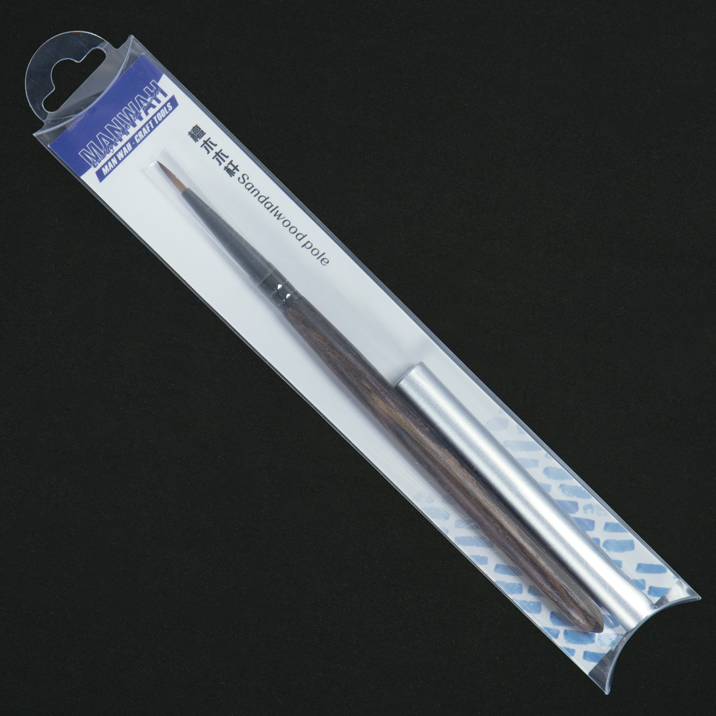 MW-3020 Модель Остроконечная кисть - СРЕДНЯЯ (Волокно+Соболь, шест из сандалового дерева)