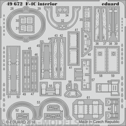 49672ED  F-4C interior S.A. (for Academy kit) 1/48 49672ED  F-4C interior S.A. (for Academy kit) 1/48