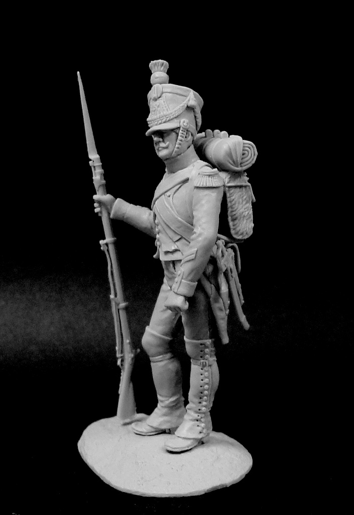 CHM-54178(М). Капрал Испанского полка линейной пехоты Жозеф Наполеон, 1809-12 гг. 54 мм. Материал - белый металл. Chronos Miniatures