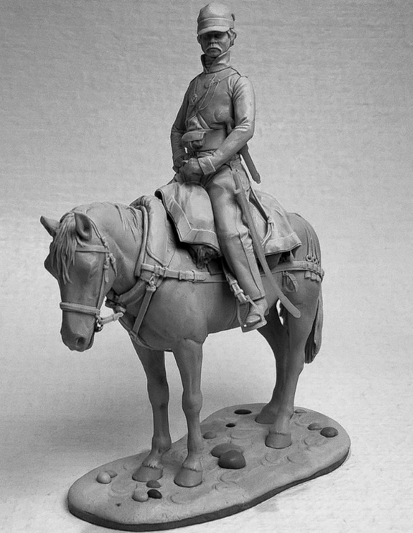 CHM-54361. Вожатый зарядного ящика конно-артиллерийских рот Донского Казачьего Войска. Россия, 1808-16 гг. 54 мм. Материал - смола. Chronos Miniatures