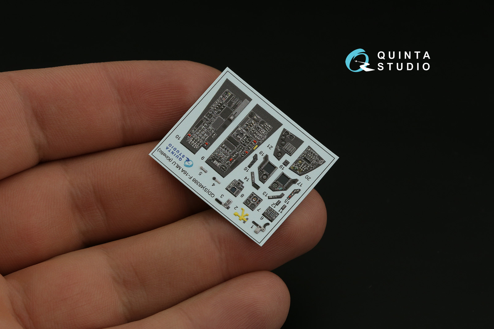 QDS-48388 3D Декаль интерьера кабины F-16A MLU (Kinetic) (Малая версия)