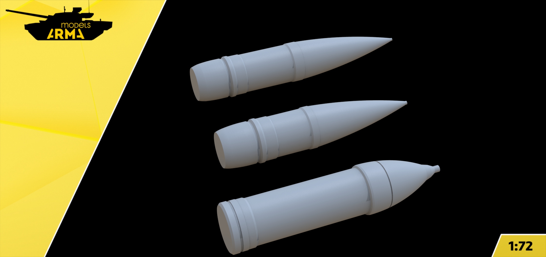 AM72492 Набор снарядов 203 -мм 3 шт. Arma Models