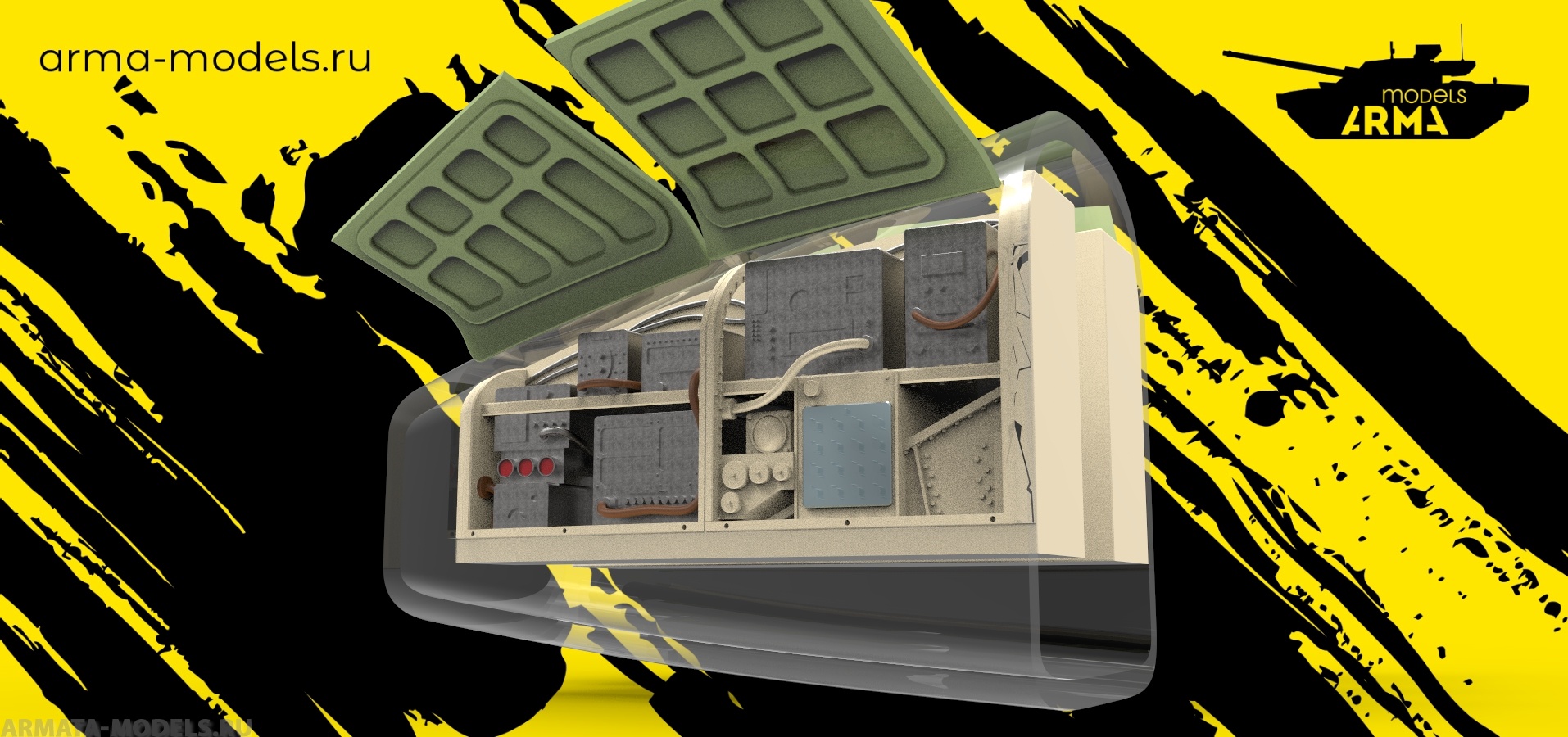 AM48155 Ультрадетализированные носовые отсеки левые и правые Neo (со створками) для су-25. 