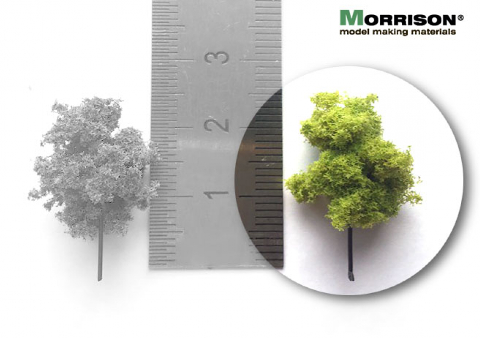 011dam004 2 см. Дерево для архитектурного макета (светлая крона)