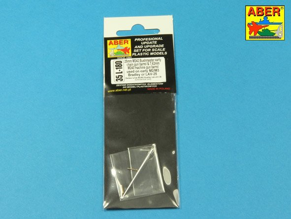 ABR-35-L-180  Дополнения для  25mm M242 Bushmaster early chain gun barrel & 7,62mm M240 machine gun barrel used on early M2/M3 Bradley or LAV-25 универсальный набор 1/35 ABR-35-L-180  Дополнения для  25mm M242 Bushmaster early chain gun barrel & 7,62mm M240 machine gun barrel used on early M2/M3 Bradley or LAV-25 универсальный набор 1/35