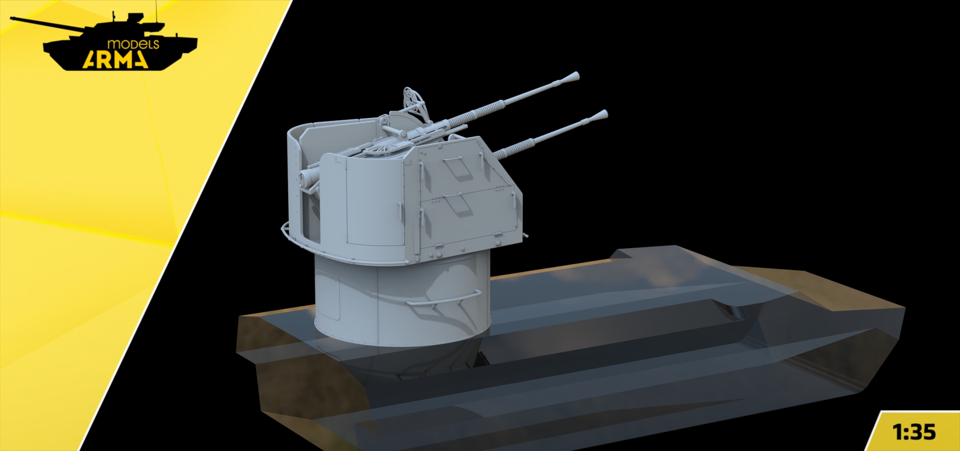 AM35969 Корабельная установка 2м-3м для МТ-ЛБ (Не для свободной продажи) Arma Models