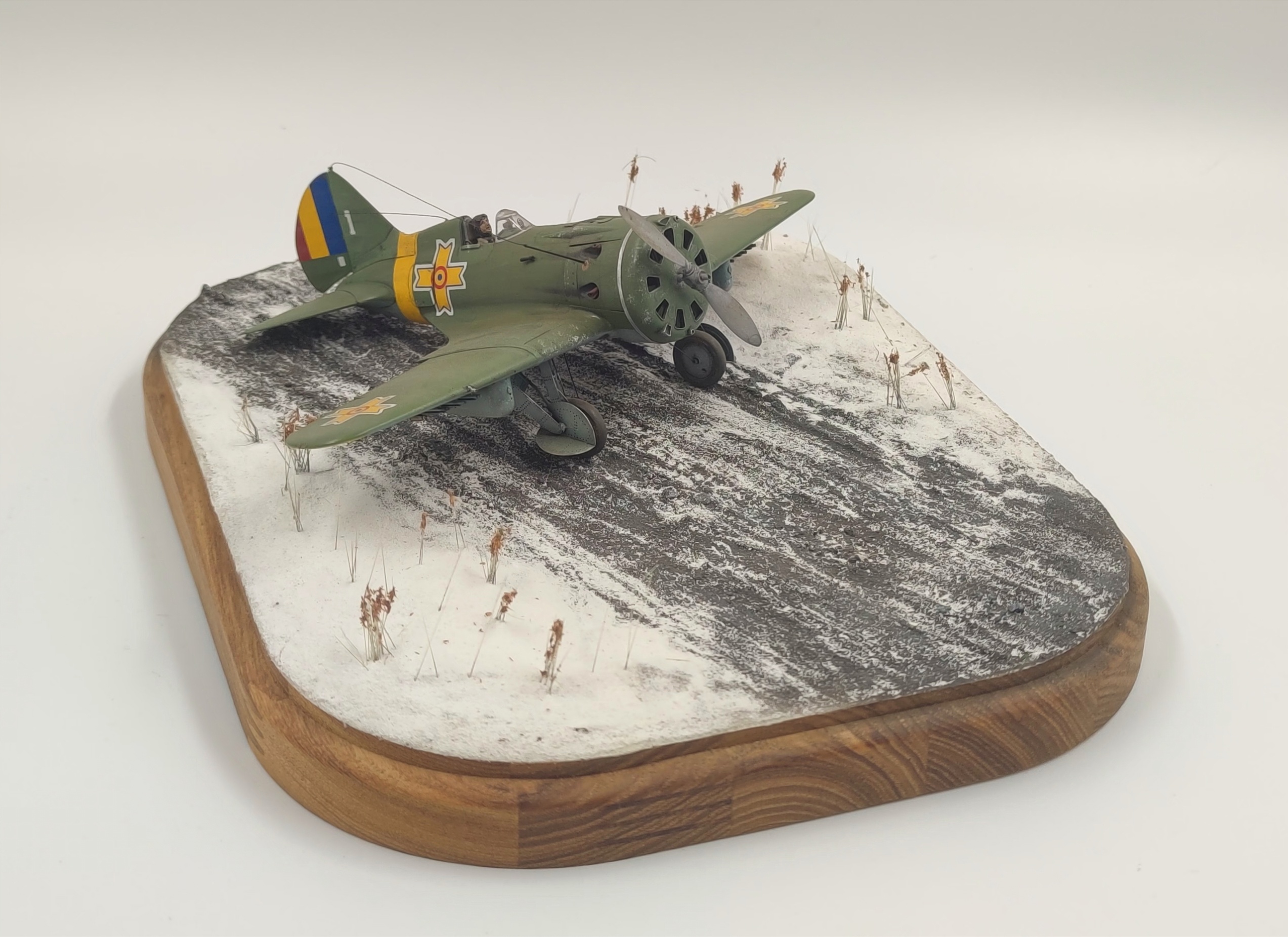 HE-48021 Подставка Зимняя полоса на деревянной основе Размер 24.5х19.5см