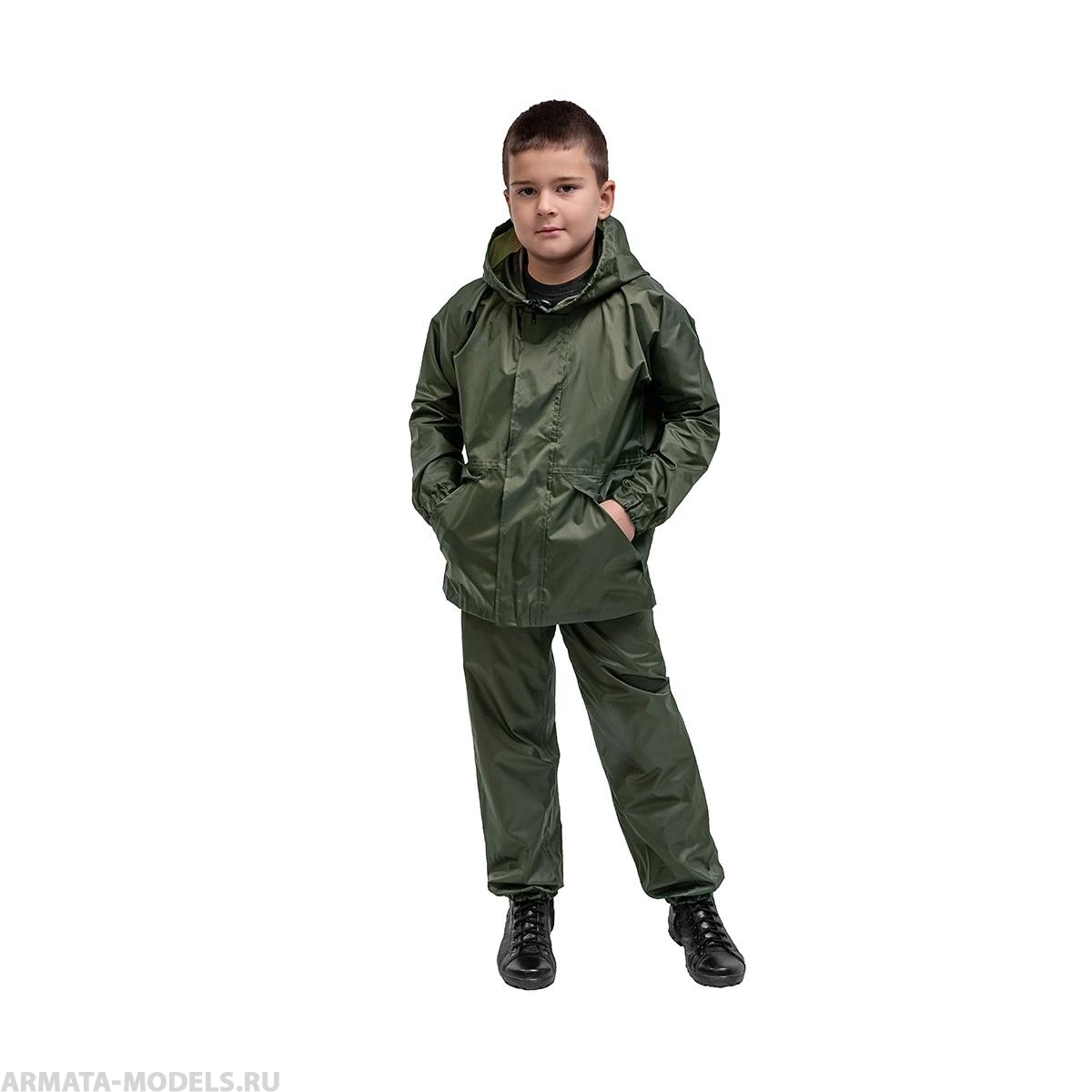 Костюм ветровлагозащитный Походный, цв.зеленый, рост 134 (T-KS-VVZ-134-002) Helios