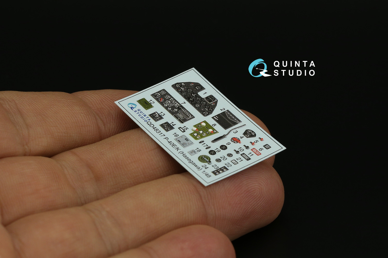 QD48317 3D Декаль интерьера кабины P-40E/K (Hasegawa)