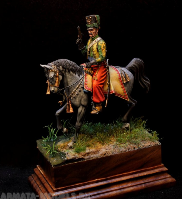 CHM-54180. Офицер эскадрона Литовских татар, Франция 1812-13гг. 54 мм. Материал - смола. Chronos Miniatures