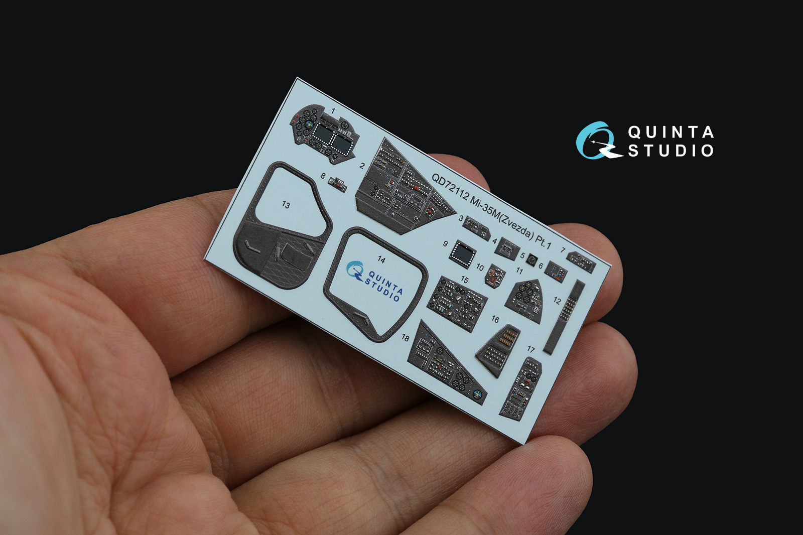 QD72112 3D Декаль интерьера кабины Ми-35М (Звезда)