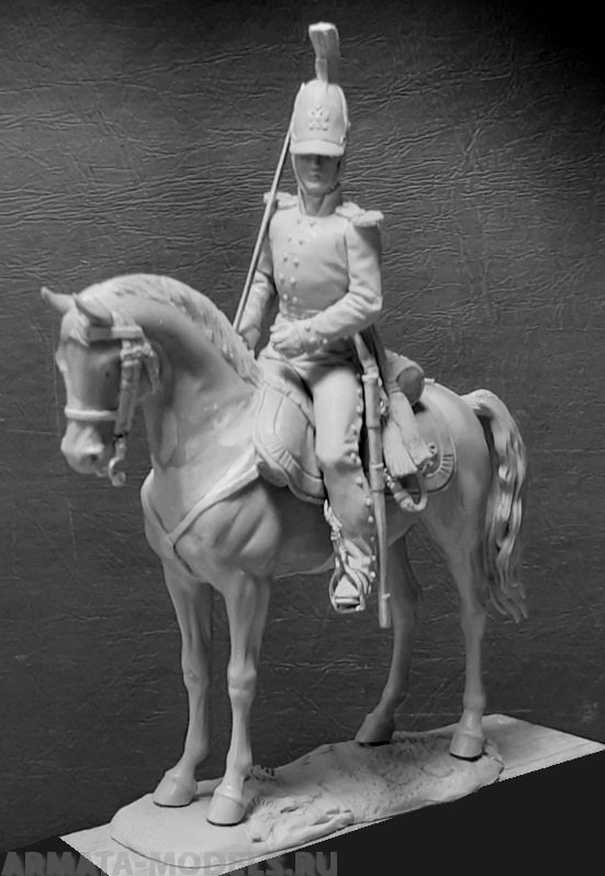CHM-54301(M). Обер-офицер армейских драгунских полков, Россия 1812-14 гг. Материал - белый металл. Chronos Miniatures