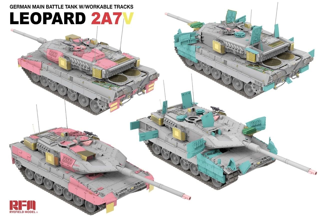 RM-5109 Сборная модель GERMAN LEOPARD 2A7V MAIN BATTLE TANK Rye Field Model (RFM)