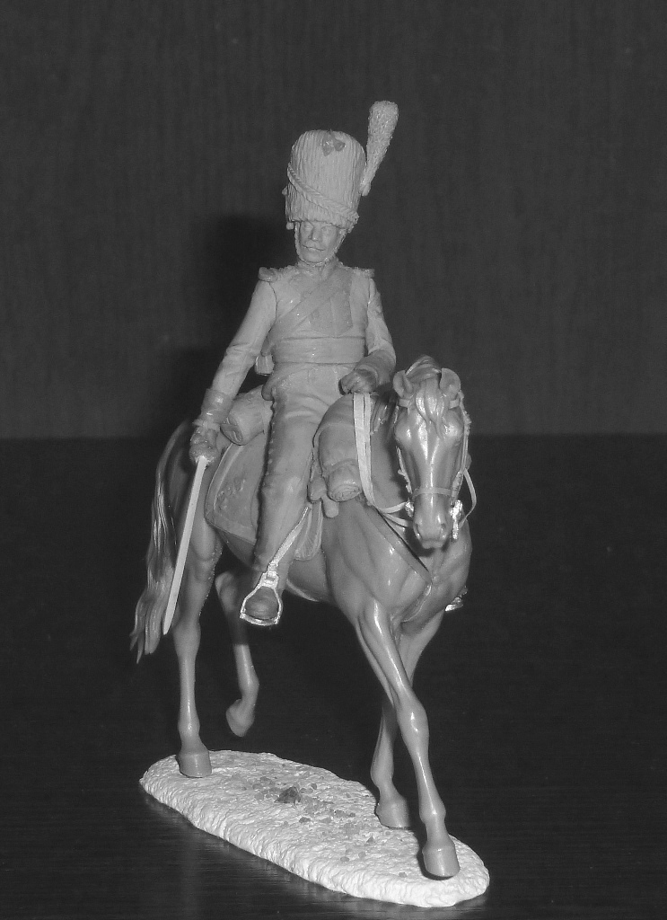 CHM-54320(M). Сержант шеволежерских полков, Вюртемберг 1811-12 гг. Материал - белый металл. Chronos Miniatures