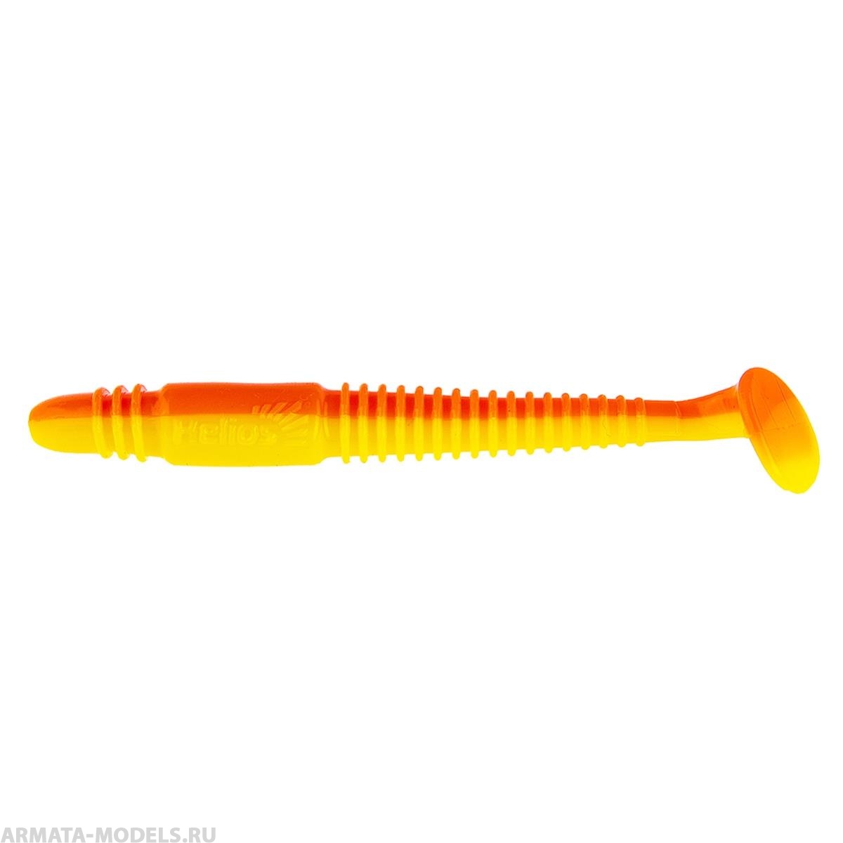 Виброхвост Minoga 3,75"/9.5 см Orange & Yellow 5шт.  (HS-17-015) Helios Виброхвост Minoga 3,75"/9.5 см Orange & Yellow 5шт.  (HS-17-015) Helios