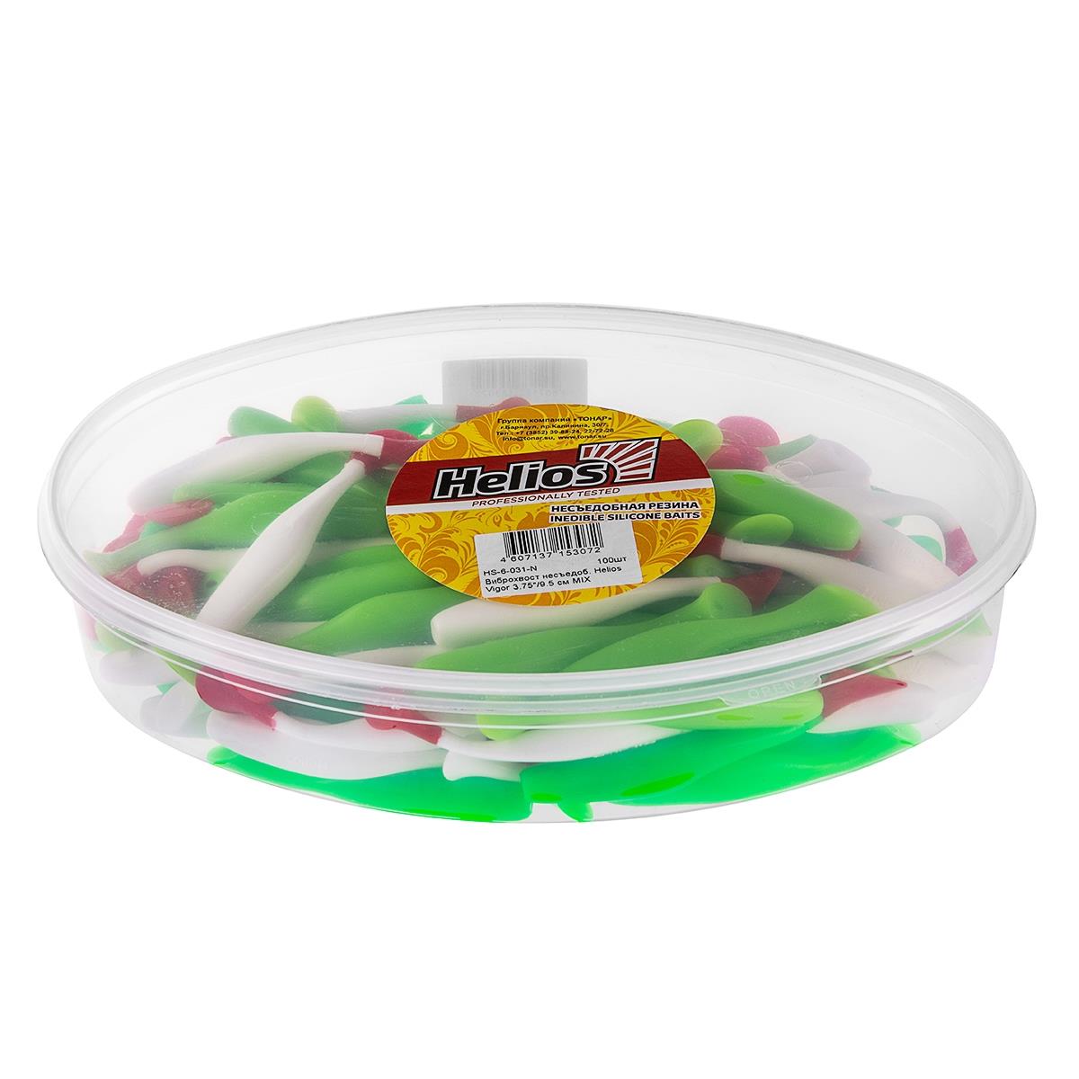 Набор приманок Vigor 3,75"/9.5 см MIX 5 цветов 100шт. (HS-6-031-N) Helios