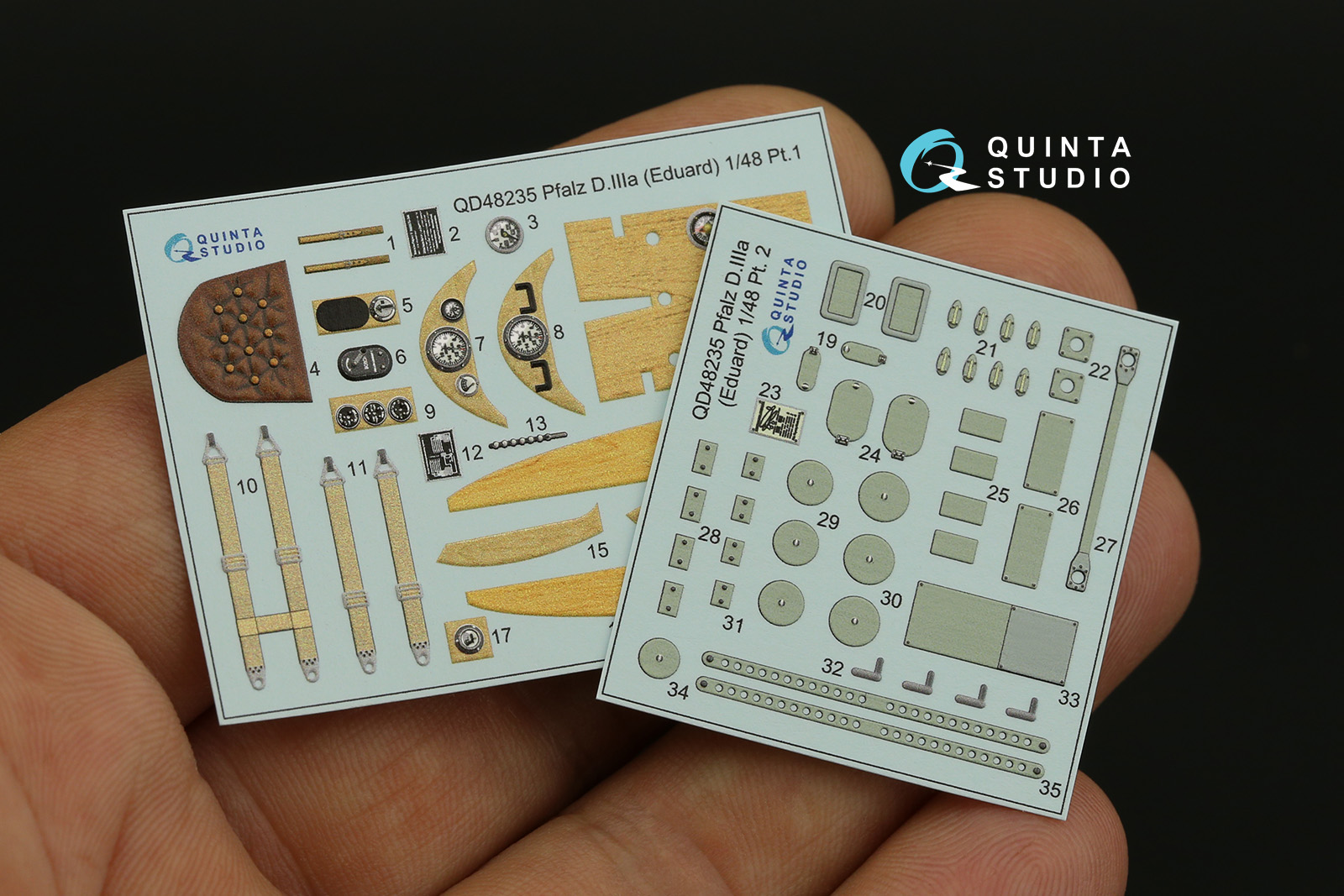 QD48235 3D Декаль интерьера кабины Pfalz D.IIIa (Eduard)