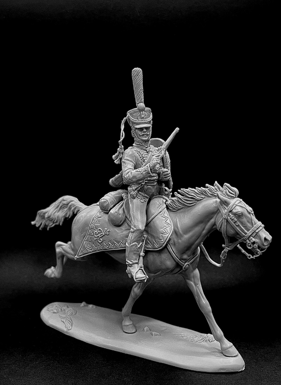 CHM-54321. Унтер-офицер гусарских полков, Россия 1812-14 гг. 54 мм. Материал - смола. Chronos Miniatures