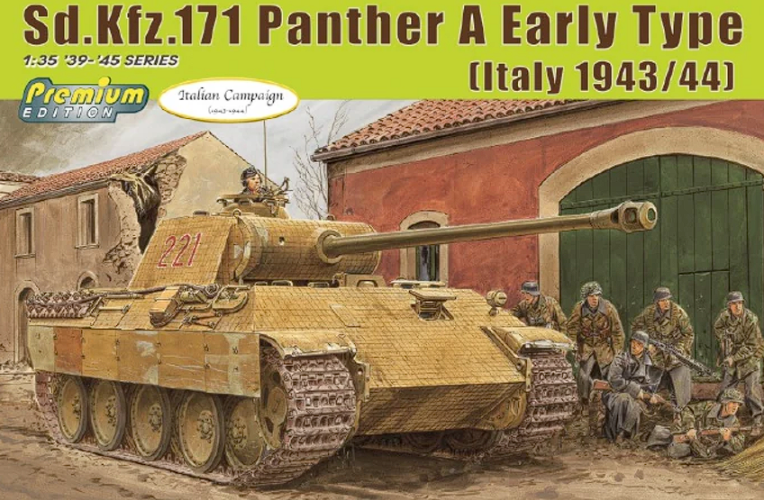 6920Д Сборная модель Sd.Kfz.171 PANTHER A EARLY PRODUCTION, ITALY 1943/44 (PREMIUM) Dragon