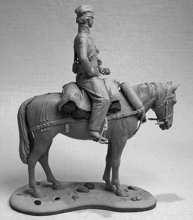 CHM-54361. Вожатый зарядного ящика конно-артиллерийских рот Донского Казачьего Войска. Россия, 1808-16 гг. 54 мм. Материал - смола. Chronos Miniatures
