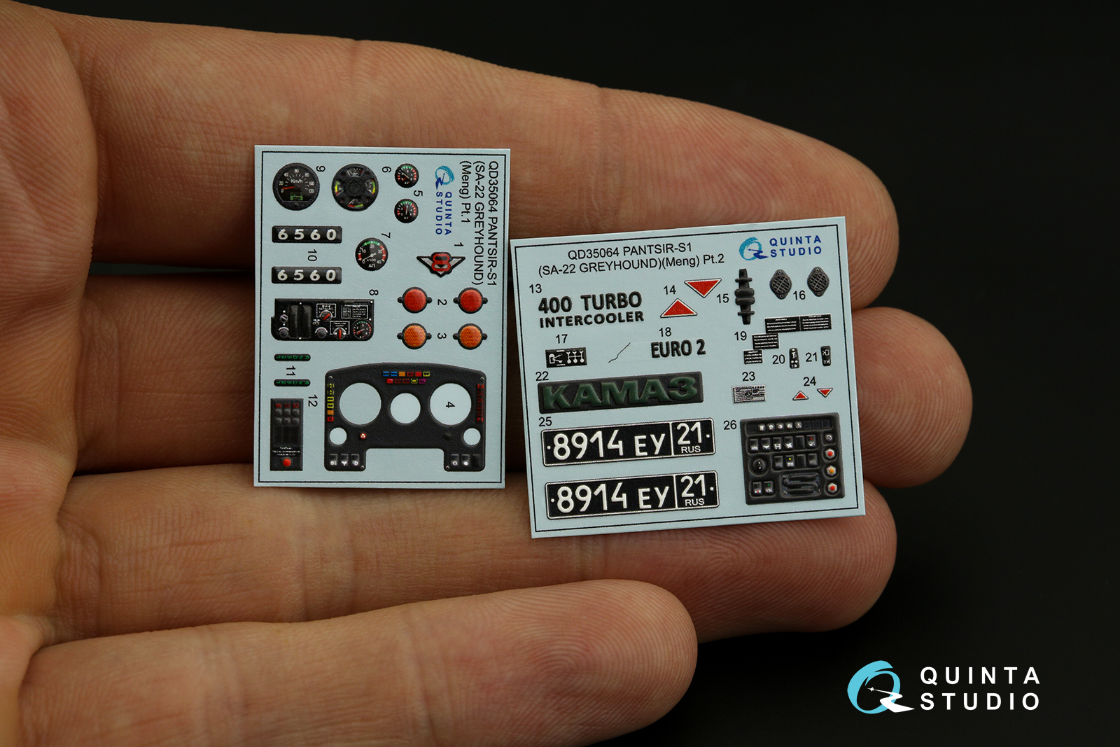 QD35064 3D Декаль интерьера кабины Pantsir-S1  (SA-22 Greyhound) (Meng)