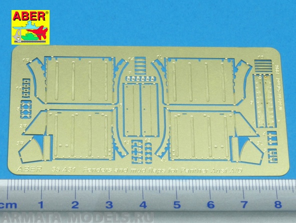 ABR-35-A31  Дополнения для  Front fenders for Panther Ausf.A/D для Tamiya, Italeri 1/35 ABR-35-A31  Дополнения для  Front fenders for Panther Ausf.A/D для Tamiya, Italeri 1/35
