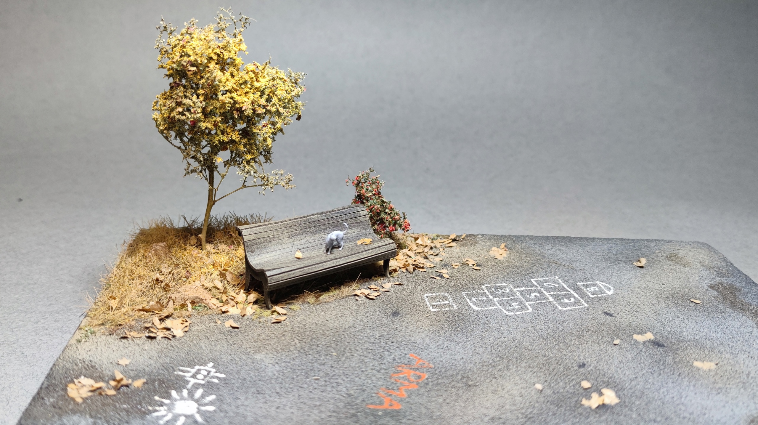 AM35693 Подставка авторская quot;Осеньquot; Размер 15*25 Котик и пёсик в комплекте 