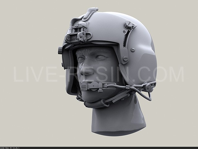 LRE35252 Шлем пилота HGU-56/P Rotary Wing Aircrew с открытым лицом пилота. Два варианта положения головы