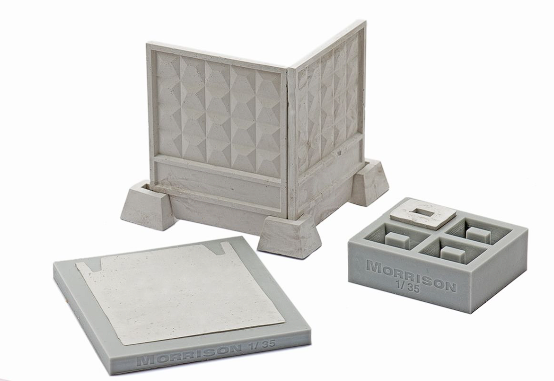 300-fzab-35 Набор молдов для литья забора ПО-2 в М1/35