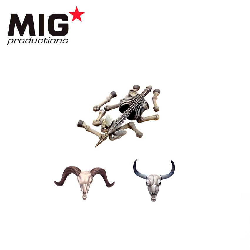 MP48-424 Сборная модель аксессуаров из пластика ANIMAL SKULLS & SKELETONS MP48-424 Сборная модель аксессуаров из пластика ANIMAL SKULLS & SKELETONS