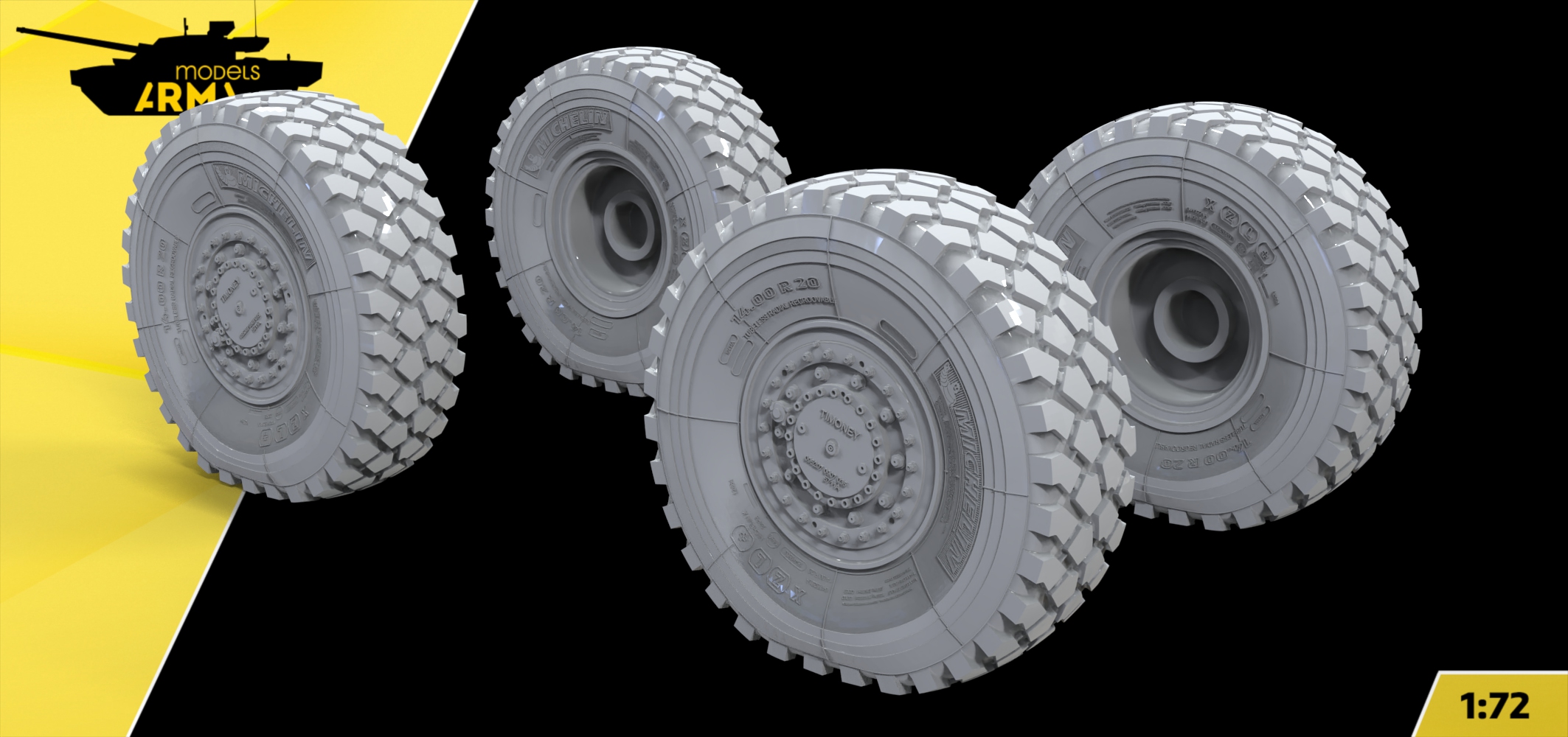 AM72561 Высокодетализированные колеса под нагрузкой для Центурион (Не для свободной продажи) Arma Models