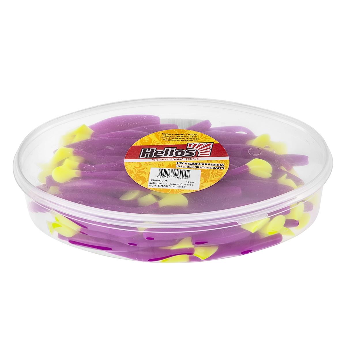 Виброхвост несъедоб. Vigor 3,75''/9.5 см Fio LT 100шт. (HS-6-039-N) Helios( цена указана за упаковку, в количестве 100шт.)