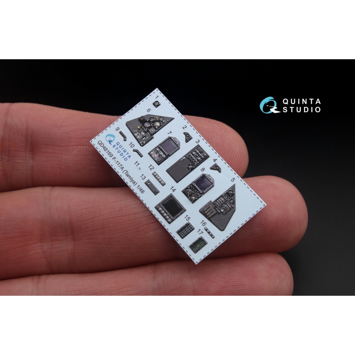 QD48169 3D Декаль интерьера кабины F-117A (для модели Tamiya)