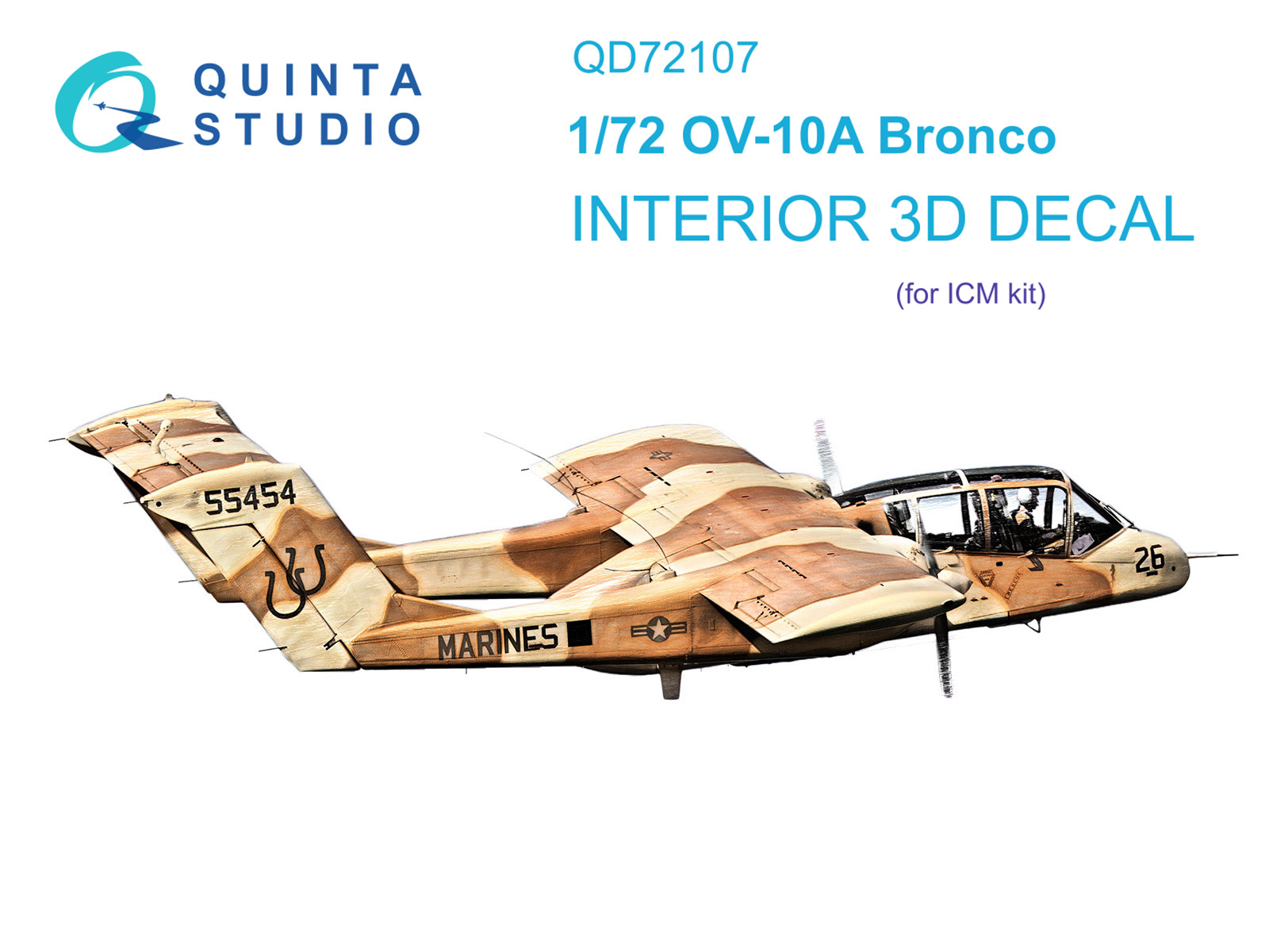 QD72107 3D Декаль интерьера кабины OV-10A Bronco (ICM)