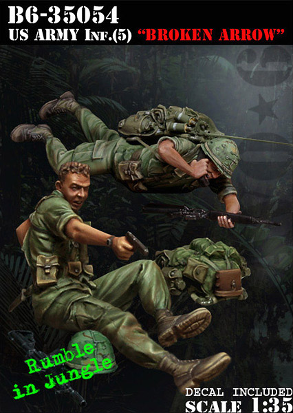 B6-35054 Миниатюра с декалью US Army Infantry (5) Broken Arrow Bravo6