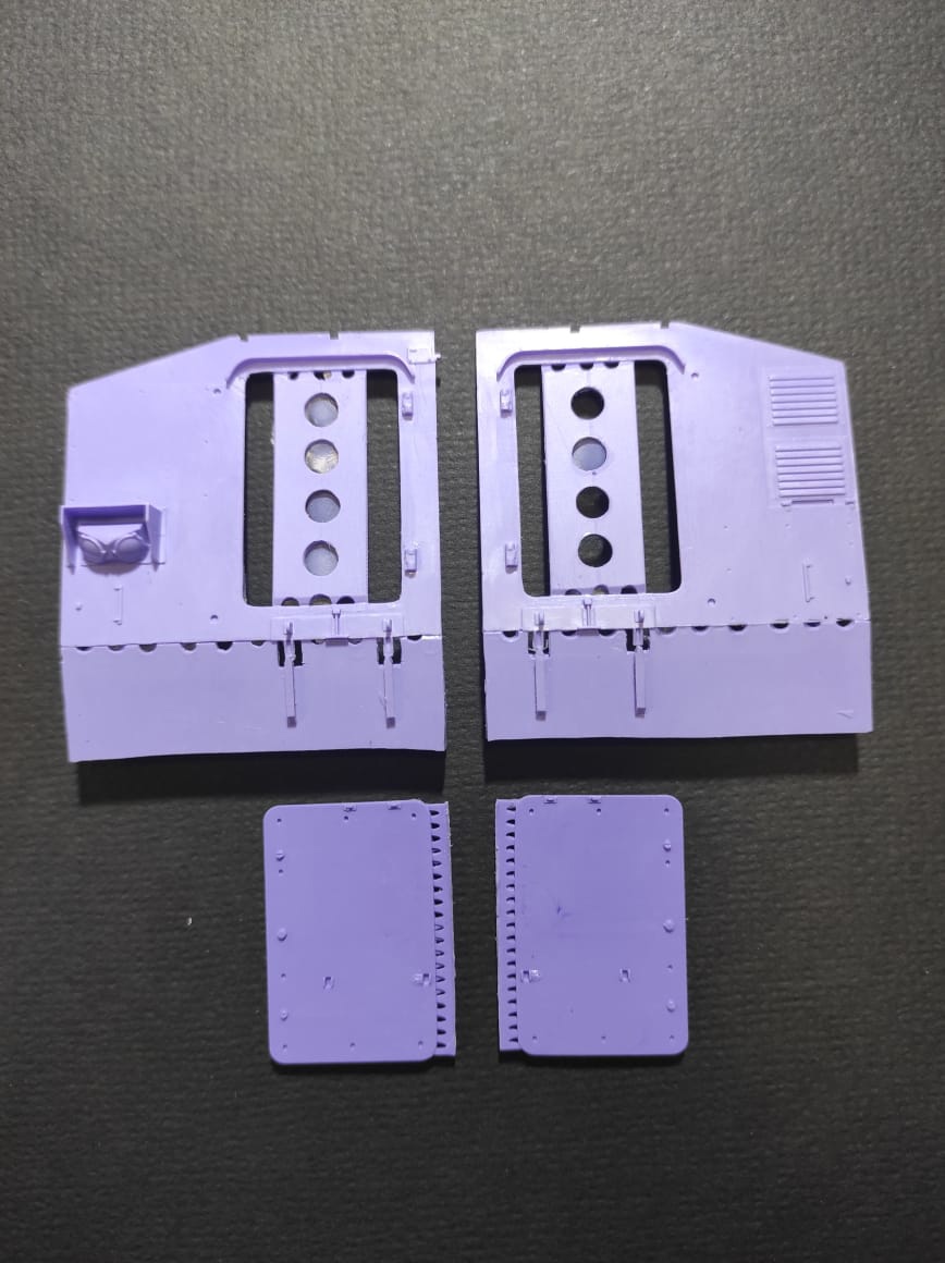 AM3693 Двери и боковые панели c готовыми проемами для боевого отделения Панцирь-С1, 1/35
