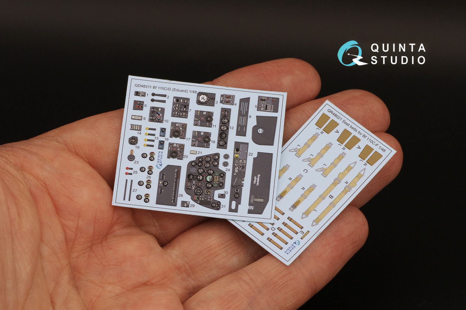 QD48311 3D Декаль интерьера кабины Bf 110C/D (Eduard)