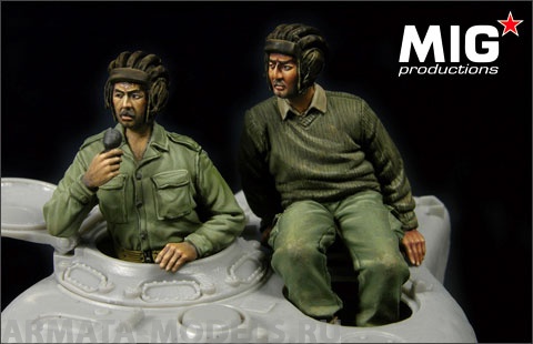 MIGMP35-297  Иракские танкисты 35-295 и 35-295 (ранний, М50 Шерман и т.п.) MIGMP35-297  Иракские танкисты 35-295 и 35-295 (ранний, М50 Шерман и т.п.)