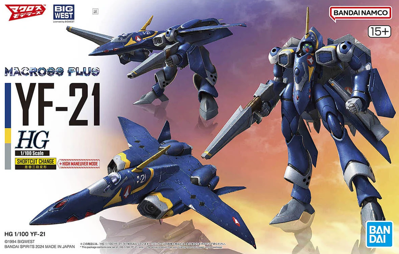 BND-2691351 Сборная модель HG Macross Plus YF-21 + расширенные декали Bandai