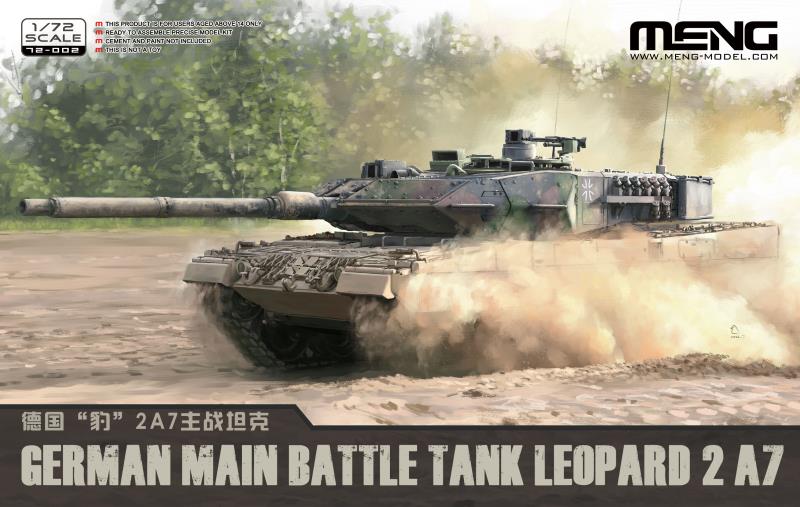 72-002 Сборная модель Немецкий основной боевой танк Leopard 2 A7 Meng