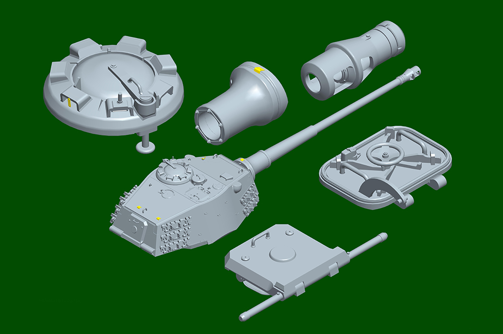 84559HB Сборная модель Танк Pz.Kpfw.VI Sd.Kfz.182 Tiger II (Henschel 105mm) Hobby Boss