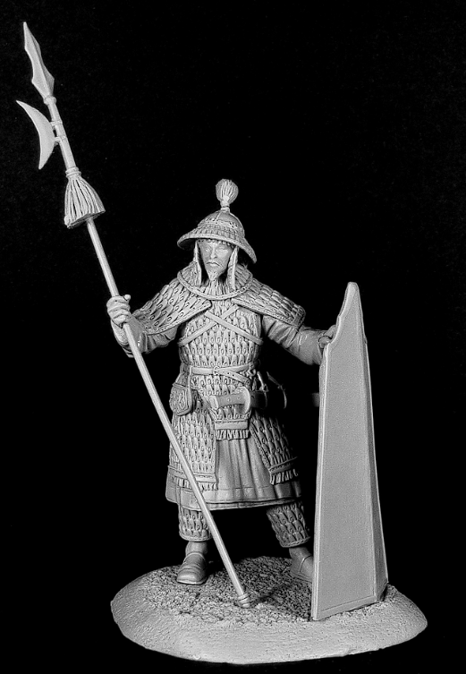 CHM-54114. Китайский тяжеловооруженный воин, XIII век. 54 мм. Материал - смола. Chronos Miniatures