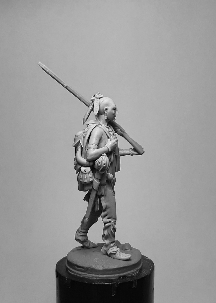 CHM-54313. Ирокез (№3) с военными трофеями, 1750-60 гг. Материал - смола. Chronos Miniatures CHM-54313. Ирокез (№3) с военными трофеями, 1750-60 гг. Материал - смола. Chronos Miniatures
