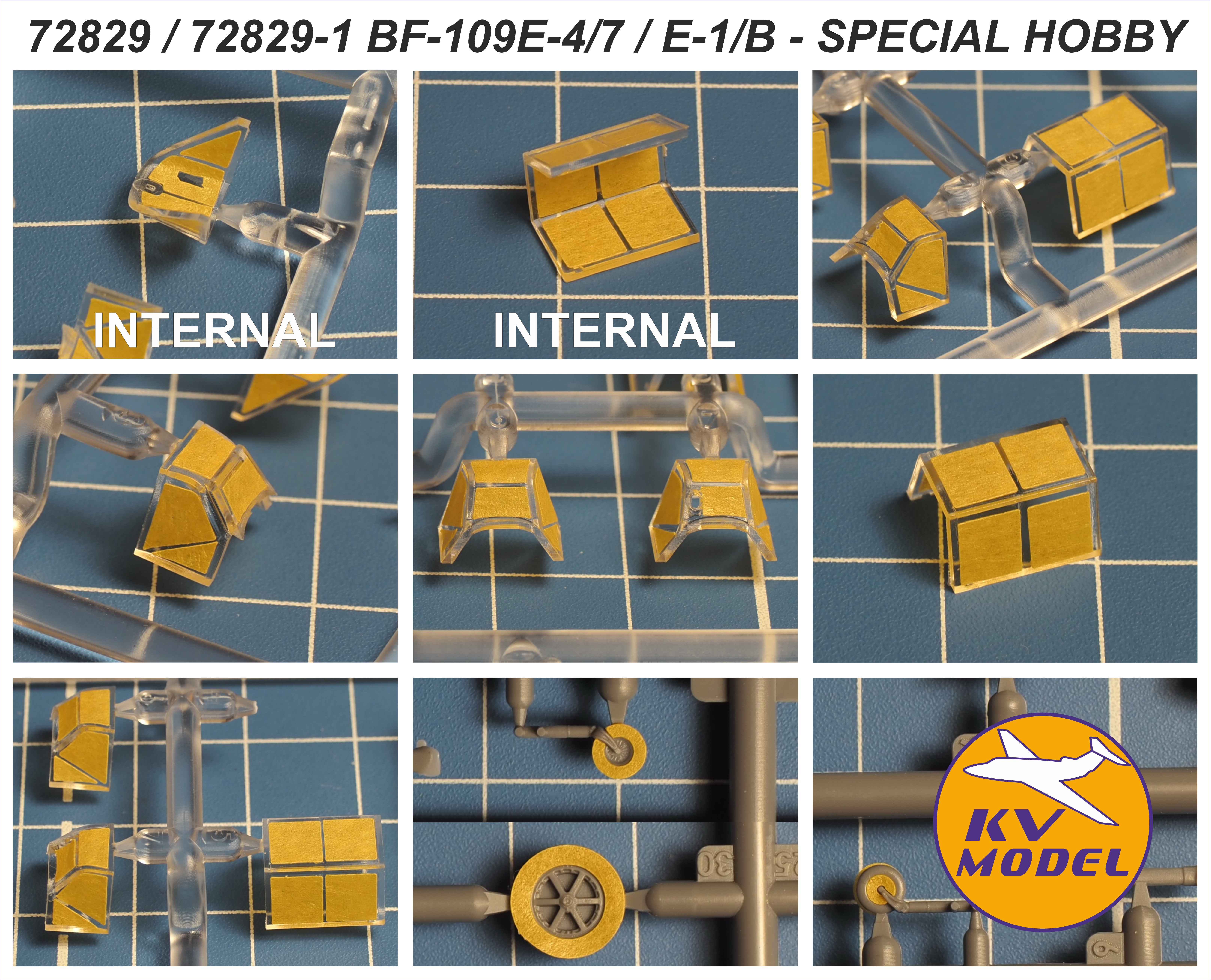72829KV Окрасочная маска Messerschmitt Bf 109E-4 (Special Hobby #SH72459) + wheels masks