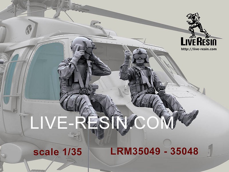 LRM35049 Экипаж вертолета H-60G Pave Hawk helicopter crew set - Pilot 4 equip by AIR WARRIOR SYSTEM (PSGC), HGU56/P helmet
