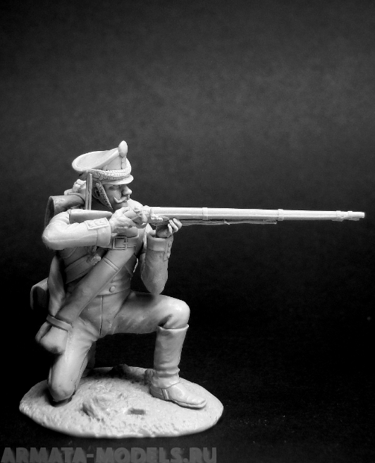 CHM-54065(M). Егерь 21-го егерского полка, 1812-15 гг. Материал - белый металл. Chronos Miniatures