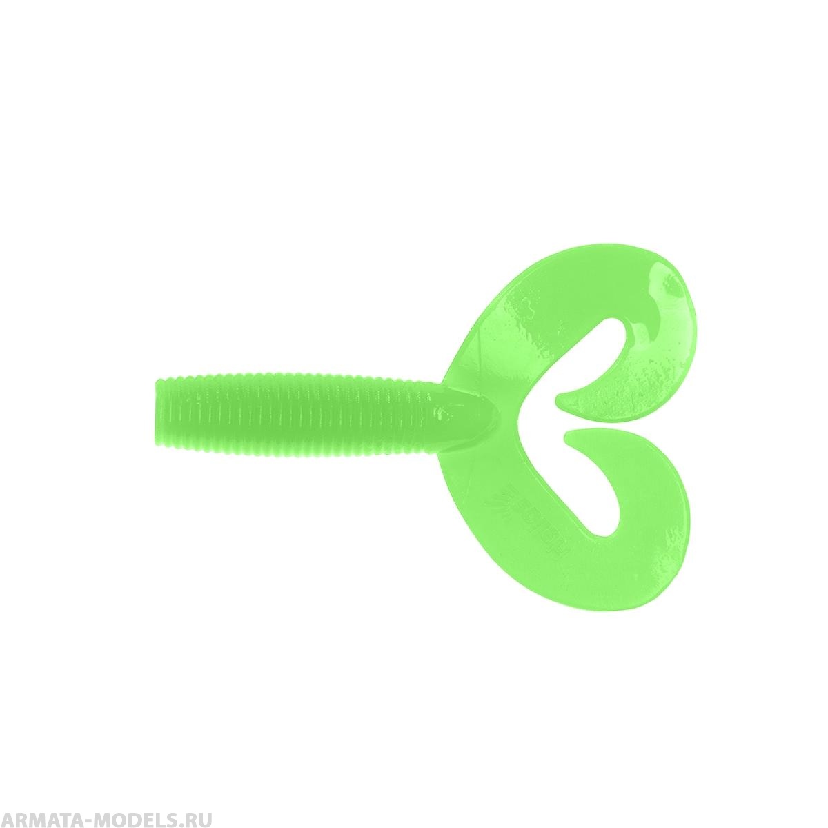 Твистер Credo Double Tail 2,95"/7,5 см Electric green 7шт. (HS-12-007) Helios Твистер Credo Double Tail 2,95"/7,5 см Electric green 7шт. (HS-12-007) Helios