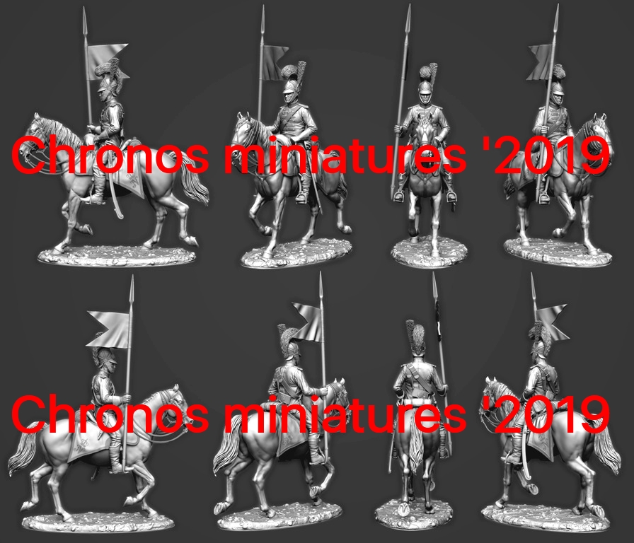 CHM-54184(M). Гвардейский шеволежер-лансер, Вестфалия 1811-13 гг. 54 мм. Материал - белый металл. Chronos Miniatures